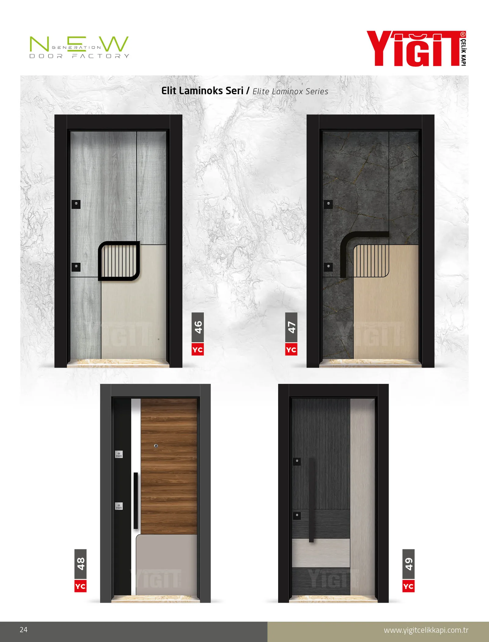 YC 46 Apartman Kapısı - Elit Laminoks Seri | Uzman Çelik Kapı Isparta