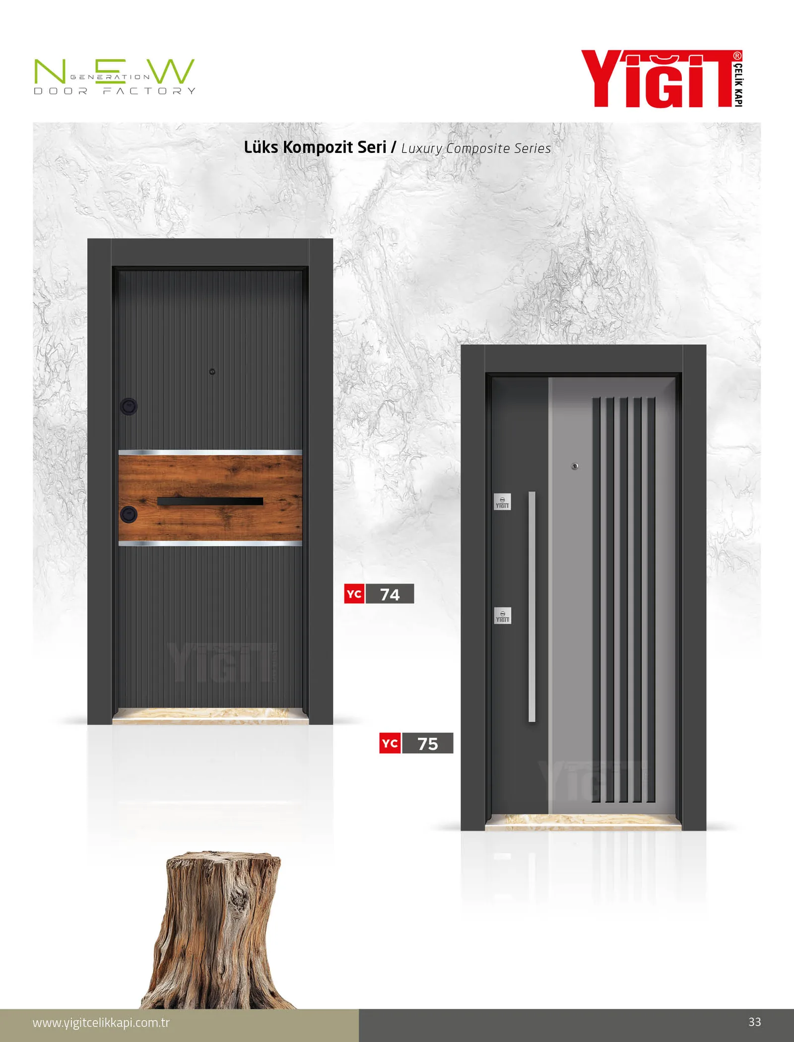 YC 74 Çelik Kapı - Lüks Kompozit Seri | Uzman Çelik Kapı Isparta