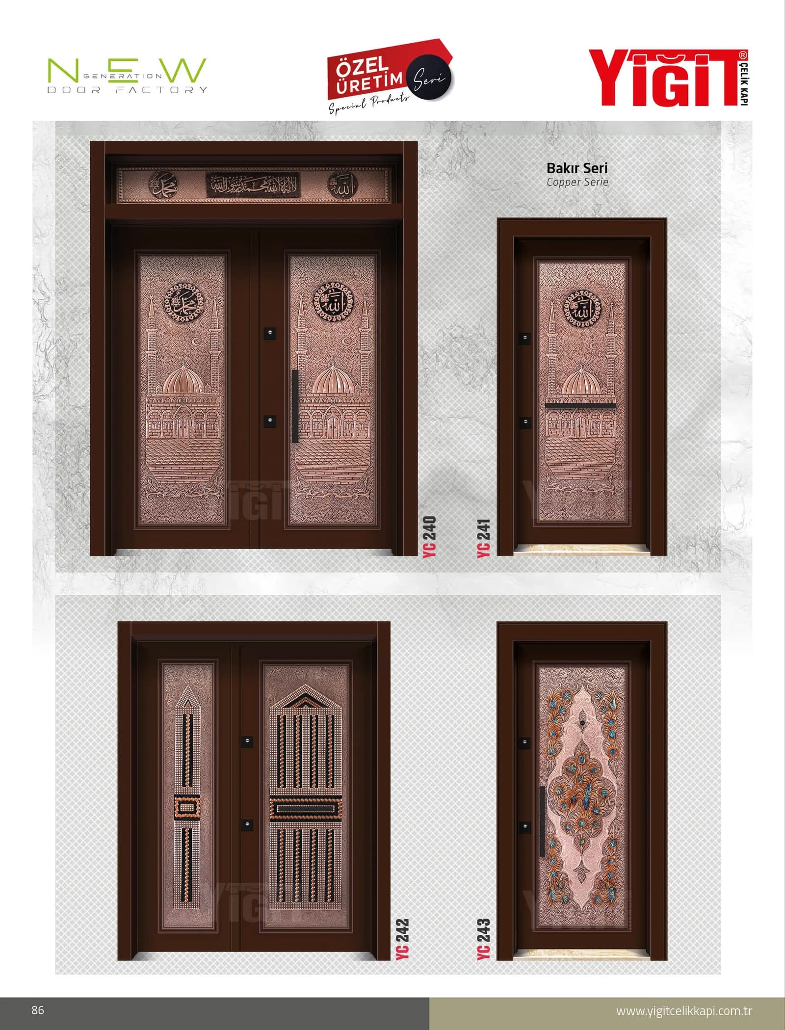 YC 242 Villa Kapısı - Uzman Çelik Kapı Isparta