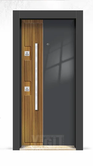 YC 14 Villa Kapısı - Lüks Kabartma PVC Seri | Uzman Çelik Kapı Isparta
