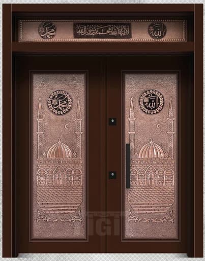 YC 240 Villa Kapısı - Özel Üretim Bakır Seri | Uzman Çelik Kapı Isparta
